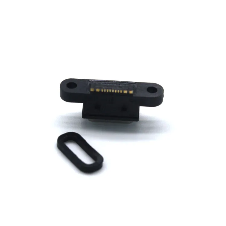 Hot sale  IP67 IP68 Rating  board usb c 16pin waterproof usb c connector panel mount 16p smt panel mount Motherboard