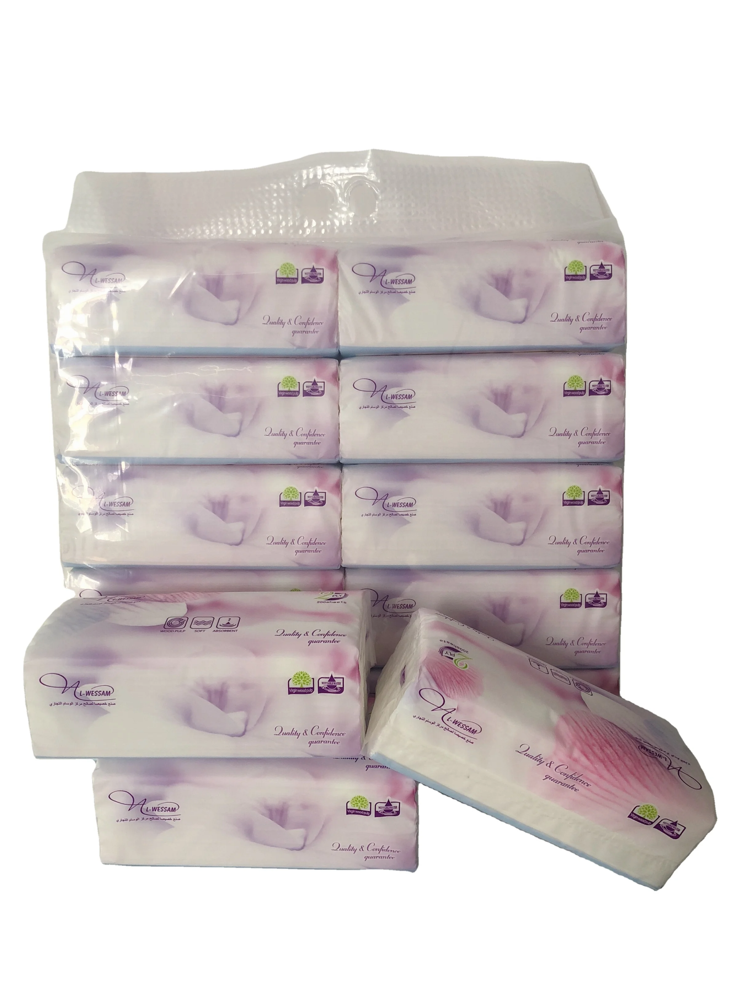 Brand new multi-size facial tissue 20*18cm high quality car tissue Flexible packaging saves freight box tissue.