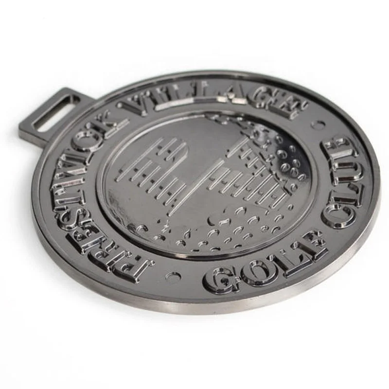 Factory Custom Metal logo Golf Club Bag Tags 3D Golf Bag Tags Custom