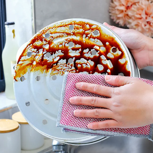 2024 New Multipurpose Wire Dish Washing Rags for Wet and Dry Wire Miracle Cleaning Cloths Coir Fiber Reusable Dish Cloths