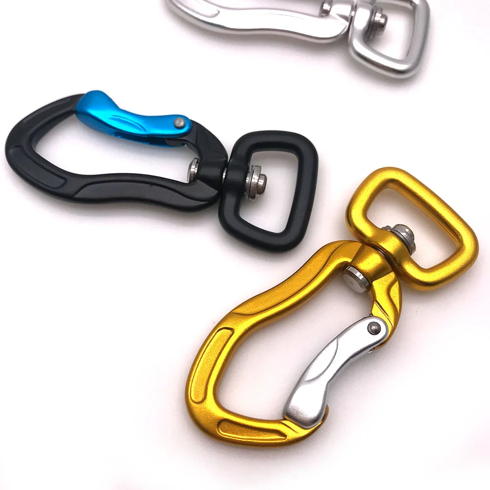 BT-A1350C Factory Custom Bulk Locking 7075 Klip Anodized Rotating Carabiner Hook Dog Leash Carabiner Snap Hook