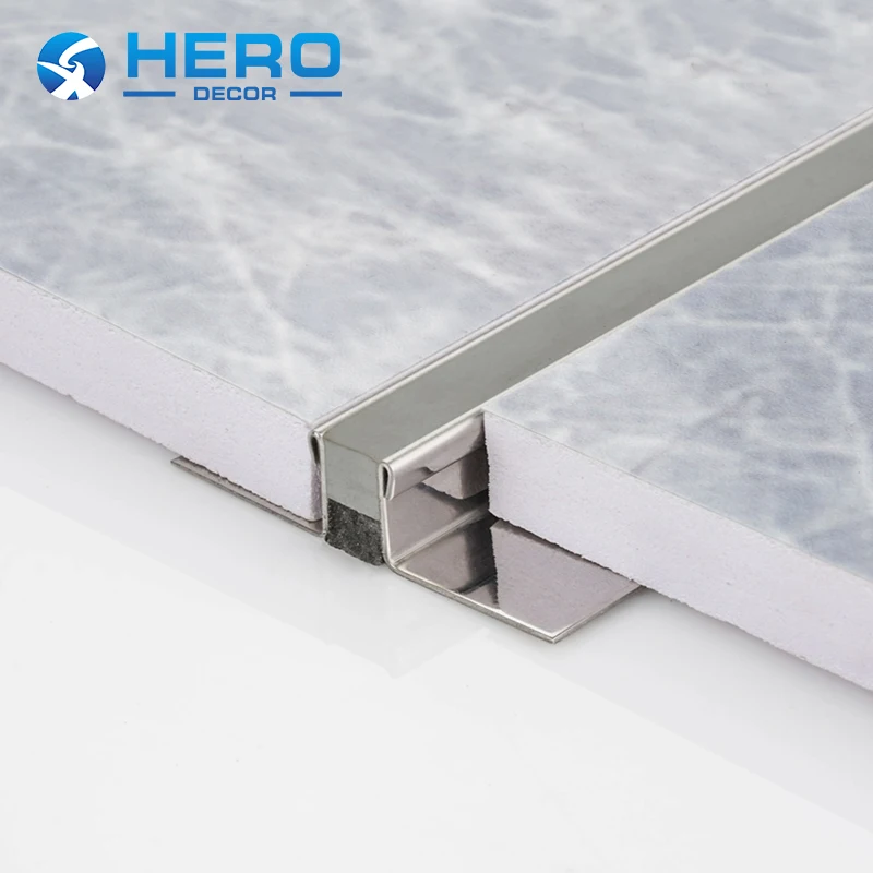 HERO Metal Factory Custom Aluminum Concrete Tile Expansion Joint/Tile Movement Joint for Ceramic Tiles