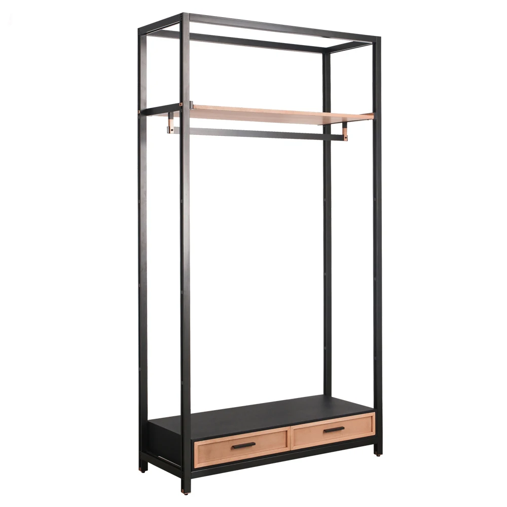 HK Series Garment Shop Shelving Display Shelving Clothes Wall Rack Shelf Stacking Racks Apparel Display Clothing Rack