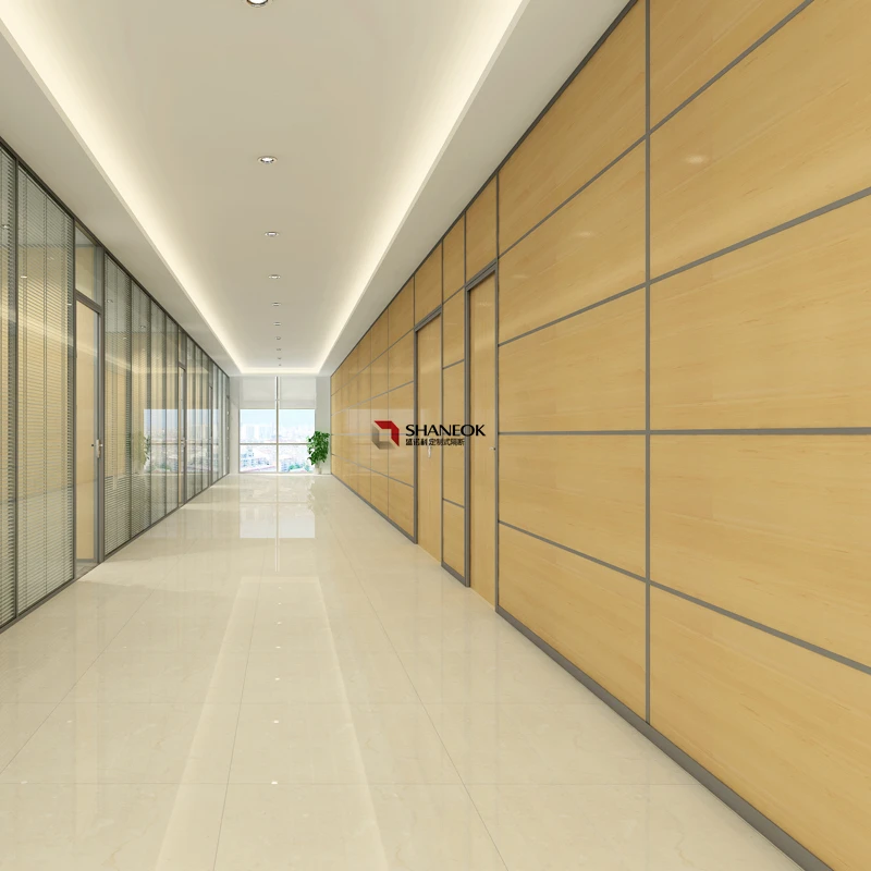 Fire Resistant MDF Wood  Partition Wall Full Height Partition for Office