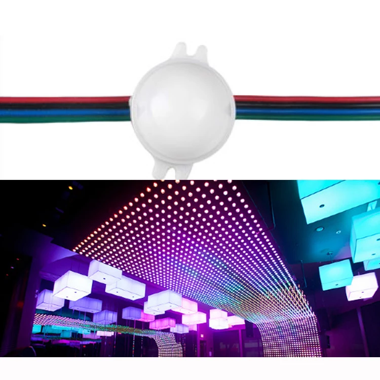 DMX DC12V 0 72 W 30 мм полноцветная светодиодная Пиксельная осветительная цепочка