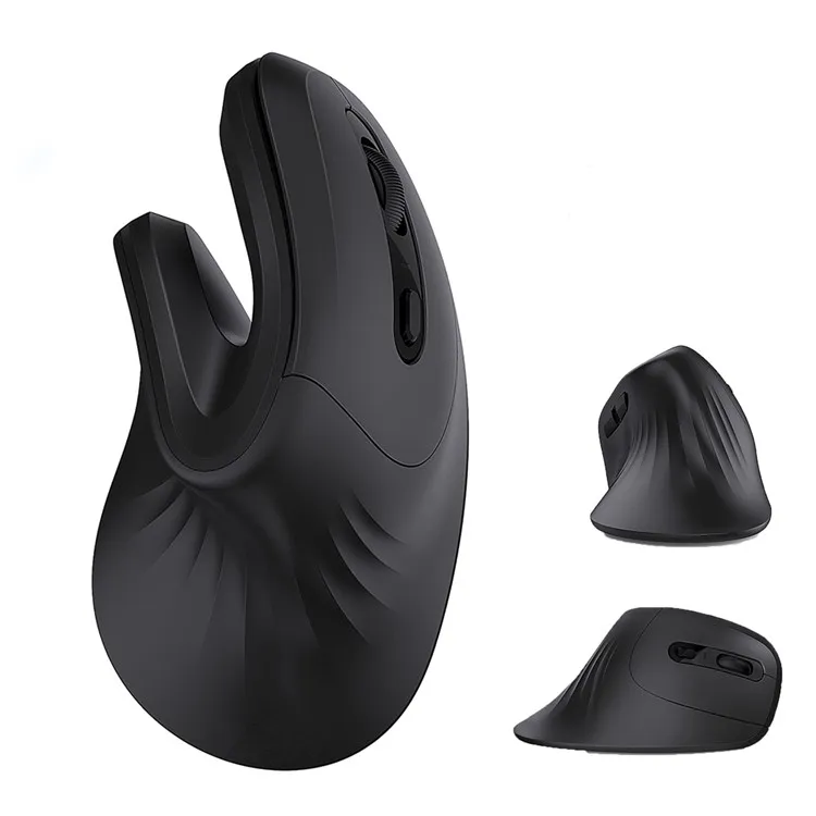 Wireless Vertical Mouse BT 4.0 and 2.4G Mice with Adjustable DPI Silent Click Computer Optical Wireless Ergonomic Mouse