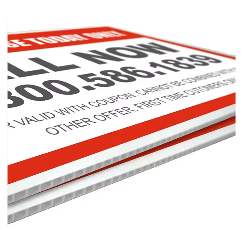 Billboard Polypropylene Hollow Board Sintra Sheet Giant Double Sided Sign for Garden