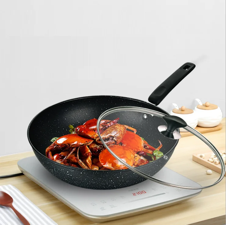 Online hot sale hand made induction carbon steel wok for restaurant nonstick gas stoves Chinese wok