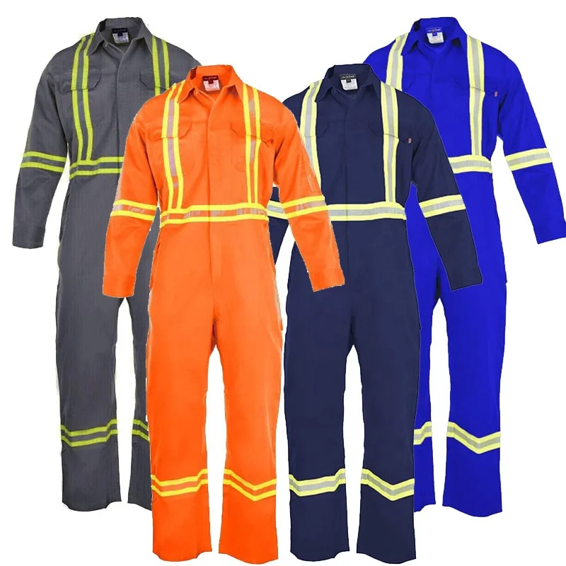 Factory Sales Manufacturer China Flame Resistant Workwear FR Arc Flash 12 Cal Hi Vis Coverall