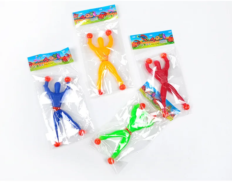 2021 Hot Sale Window Crawler Men Mini Sticky Multicolored Sticky Action Figure Rolling  Climb-man Sticky Toys