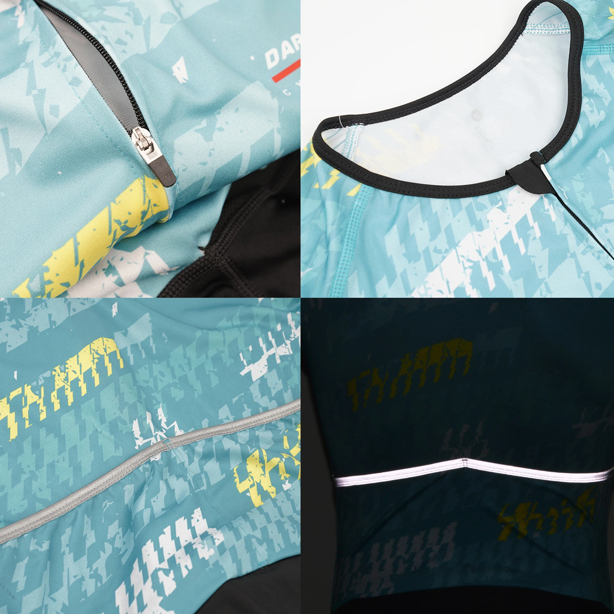 Darevie Custom Breathable Durable Quick Dry Men Short Sleeve Triathlon Wear Tri Suit Manufacturers Oem