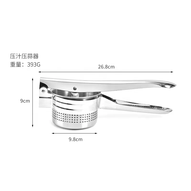 Kitchen accessories stainless steel Garlic Chopper Press Metal Hand Press Roller Peeler garlic press