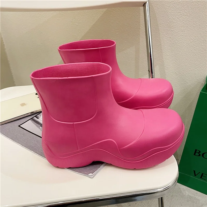 Wholesale Outdoor Non-slip Rain Shoes Boots Women Waterproof Rubber Pvc Aqua Boots