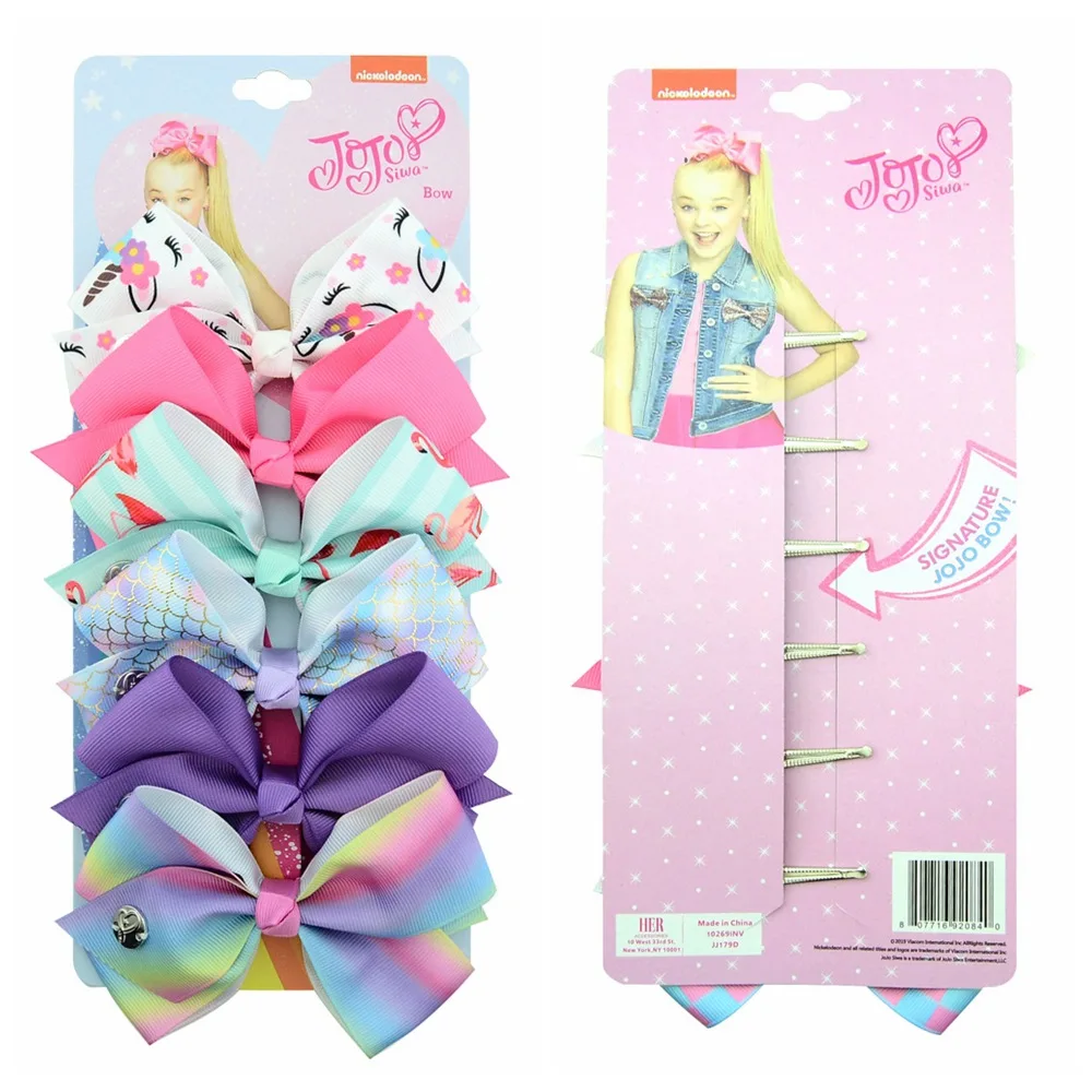 Cute JOJO Siwa Bows Hair Bows Alligator Clips for Girls cartoon pony Grosgrain Ribbon Hair Barrettes Accessories for Toddler 892