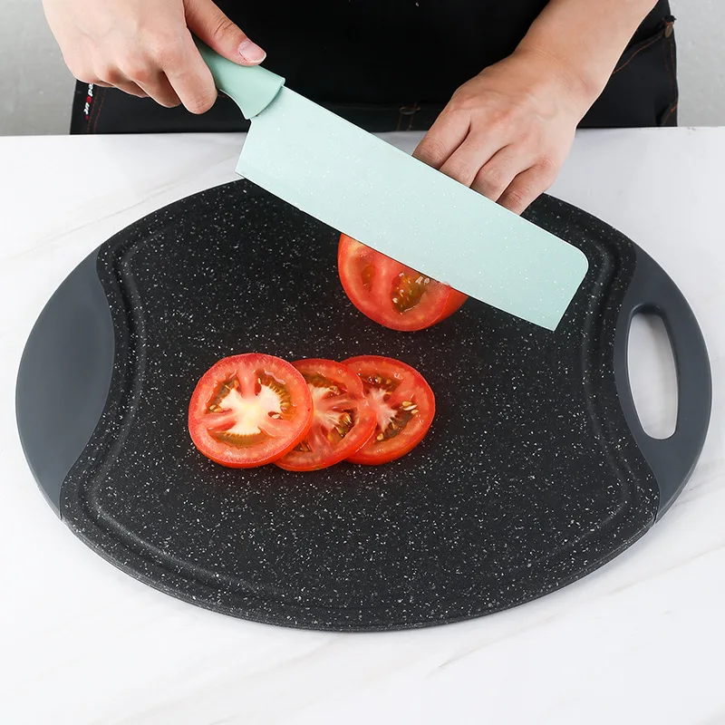 Wholesale Restaurant Household Universal Durable Grey Rectangular Round Plastic Cutting Board Chopping Board For Kitchen