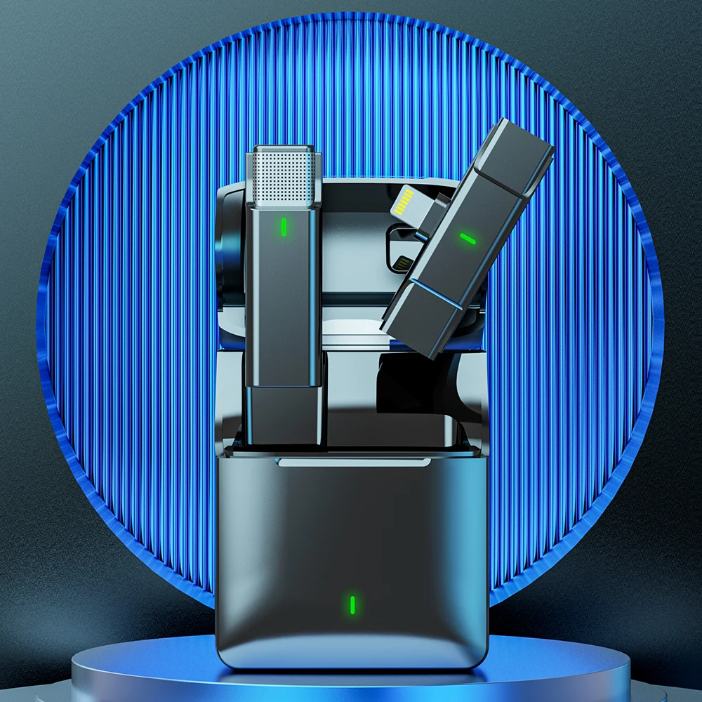 2022 New professional wireless lavalier microphone mini wireless mic Play Lavalier Microphone Recording with noise cancelling