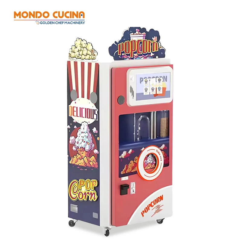Popular Fast Food Cinema Shopping Mall Popcorn Vending Machines Automatic Snacks Popcorn Vending Machine