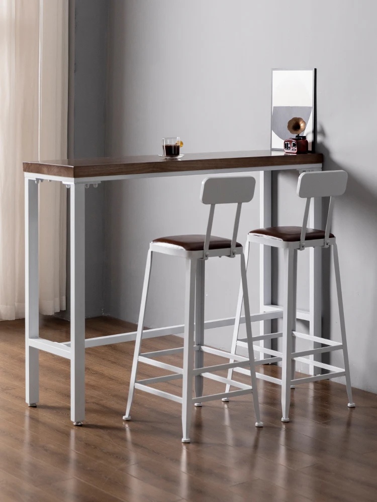 Wholesale High Quality Industrial  Bar Table and Chairs Set, Kitchen Bar Height Table with Stools Set of 2, Steel Frame