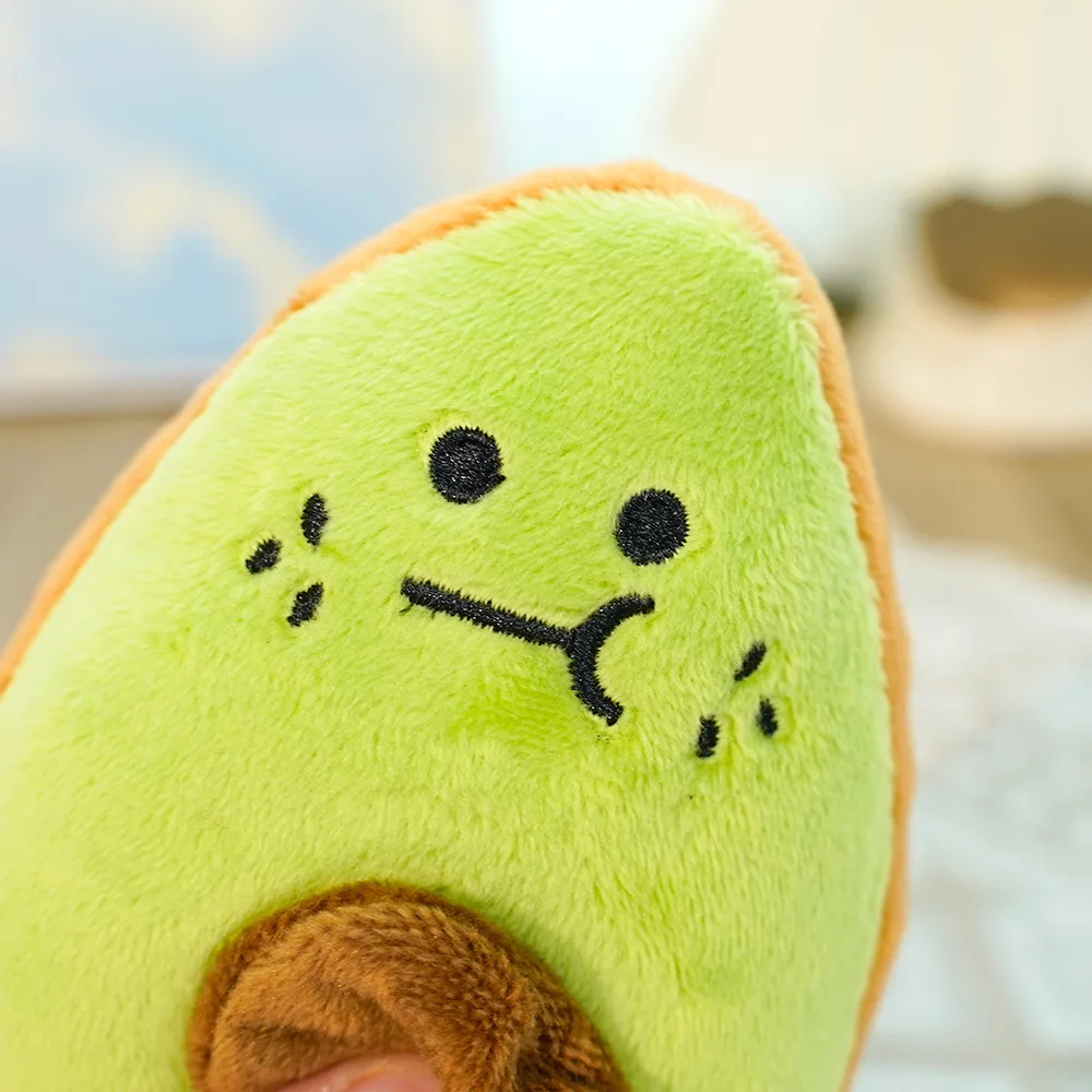 Pet Plush Toy Kiwi Fruit Avocado Design Pet Molar Teeth Plush Toys  Soft Squeaky Pet Dog Interactive Toy