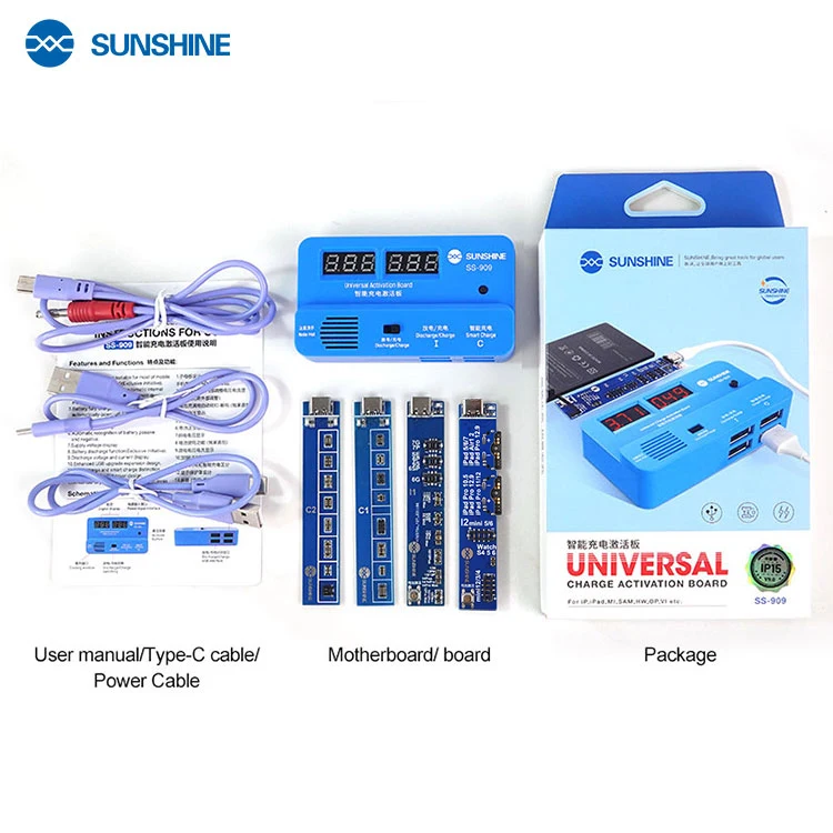 Sunshine SS-909 V7.0  Smart Charge Activation Circuit Board Universal Battery Quick Charging Plate Phone Android Repair Tester