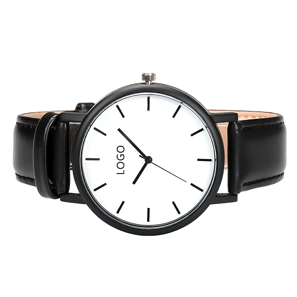 New arrival Genuine Leather Strap Unique Wooden Wrist Watch for men factory price