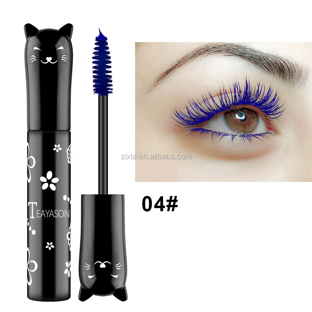 Cat cute tube hot coffe tube mascara fiber 4d long lasting makeup lashes extension waterproof mascara