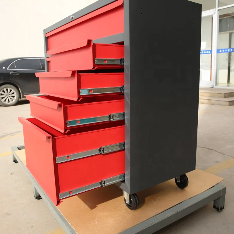 Professional metal workshop tool box 9 drawer tool storage steel garage tool cart