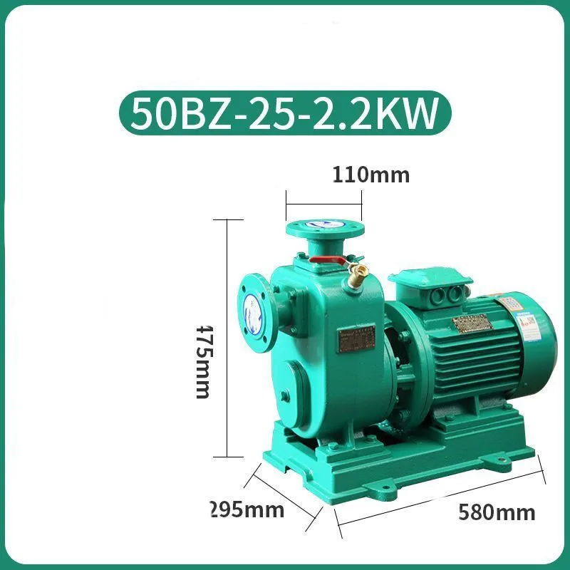 Industrial 380VBZ direct-coupled centrifugal self-priming pump non-clogging self-priming sewage pump