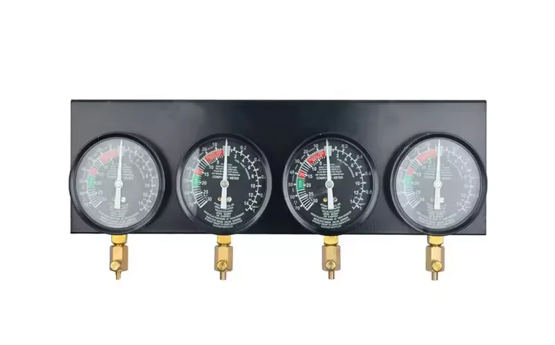 Vehicle Carb Sync Gauge Fuel Vacuum Carburetor Synchronizer Gauges Set 4 Cylinder Balancer Shockproof Tools for Car Motorcycle