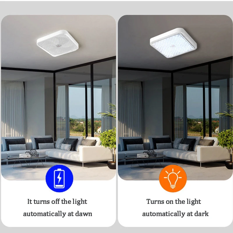 indoor solar ceiling light Factory direct with remote control solar light lamp for indoor indoor solar light home house