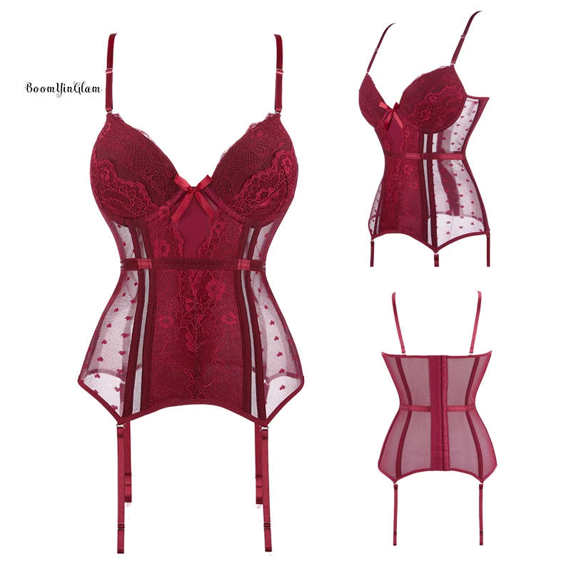 Wholesale Black Lace Plus Size 6XL Sexy Lingerie Corset Waist Cincher Corset Thong Shaper for women