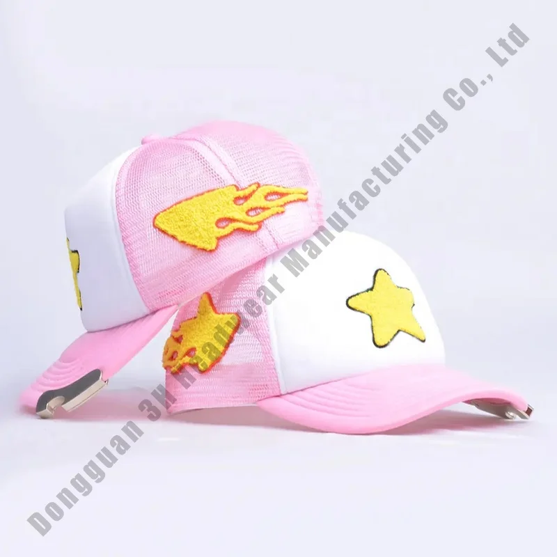 5 Panel Foam Trucker Cap Custom Embroidery Logo Baseball Cap With Bottle Opener Hats