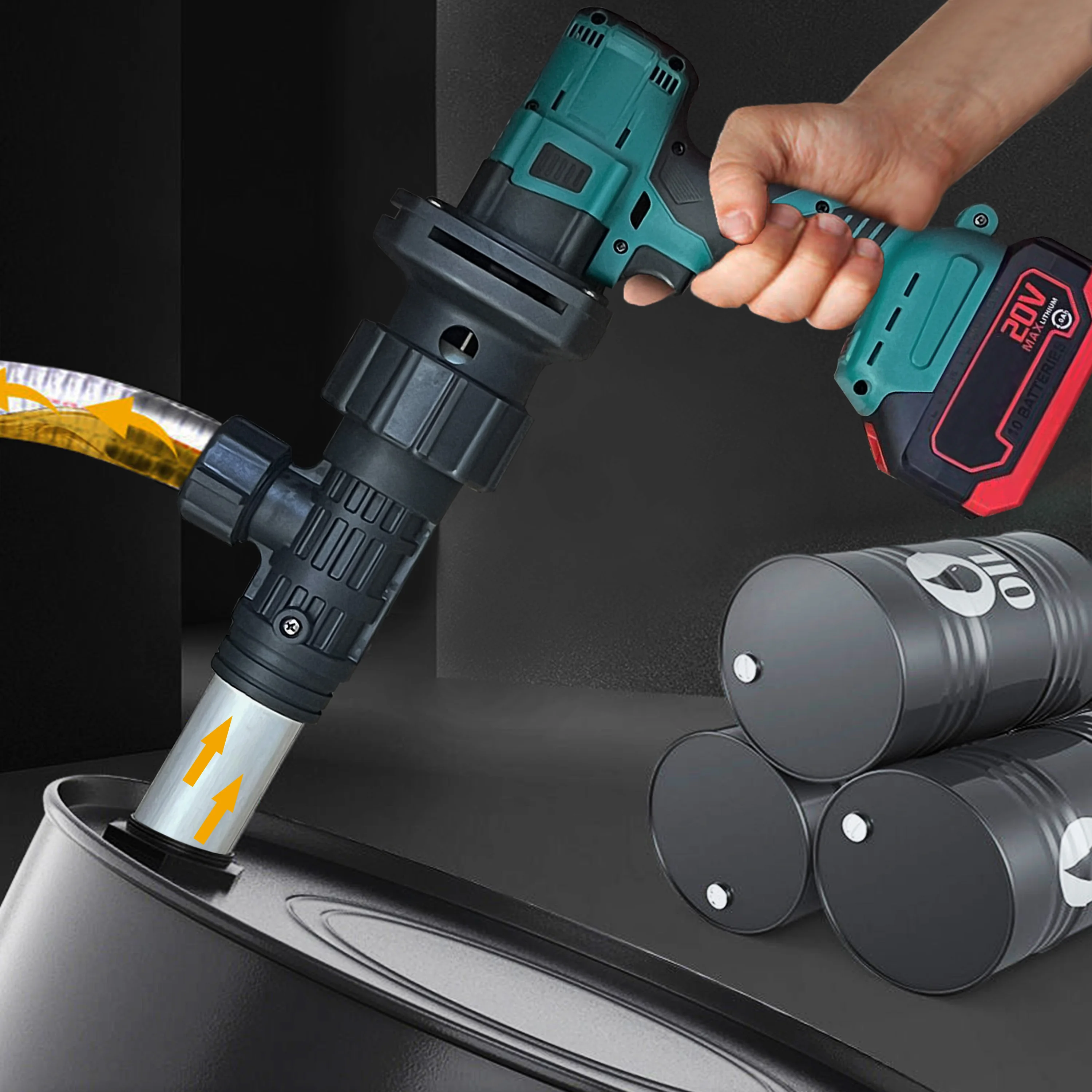 20V Cordless brushless portable pumping unit liquid electric oil drum pump water oil pump