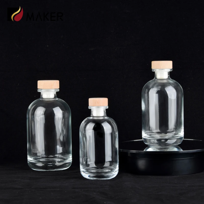 Оптовая Продажа 250 мл 375 500 750 1000 50cl 75cl Прозрачная Круглая Стеклянная водка для виски Текила ликер Винный Спирт бутылка с
