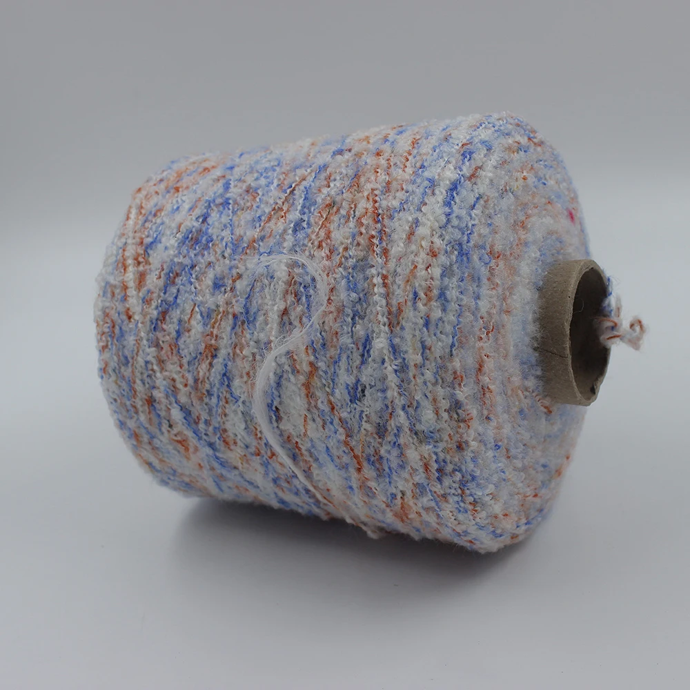 Wholesale Brand 6NM Dyed Blended Brush Yarn High Twist Spun Knitting Weaving Sewing-Style Polyester Cotton Acrylic Wool Fancy