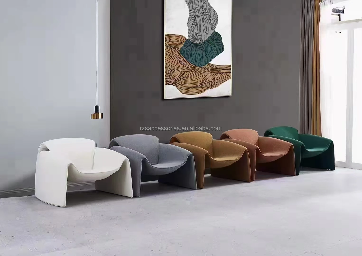 Foshan Factory RZS   modern  Chair wood frame Molded Plywood for living room single sofa parts