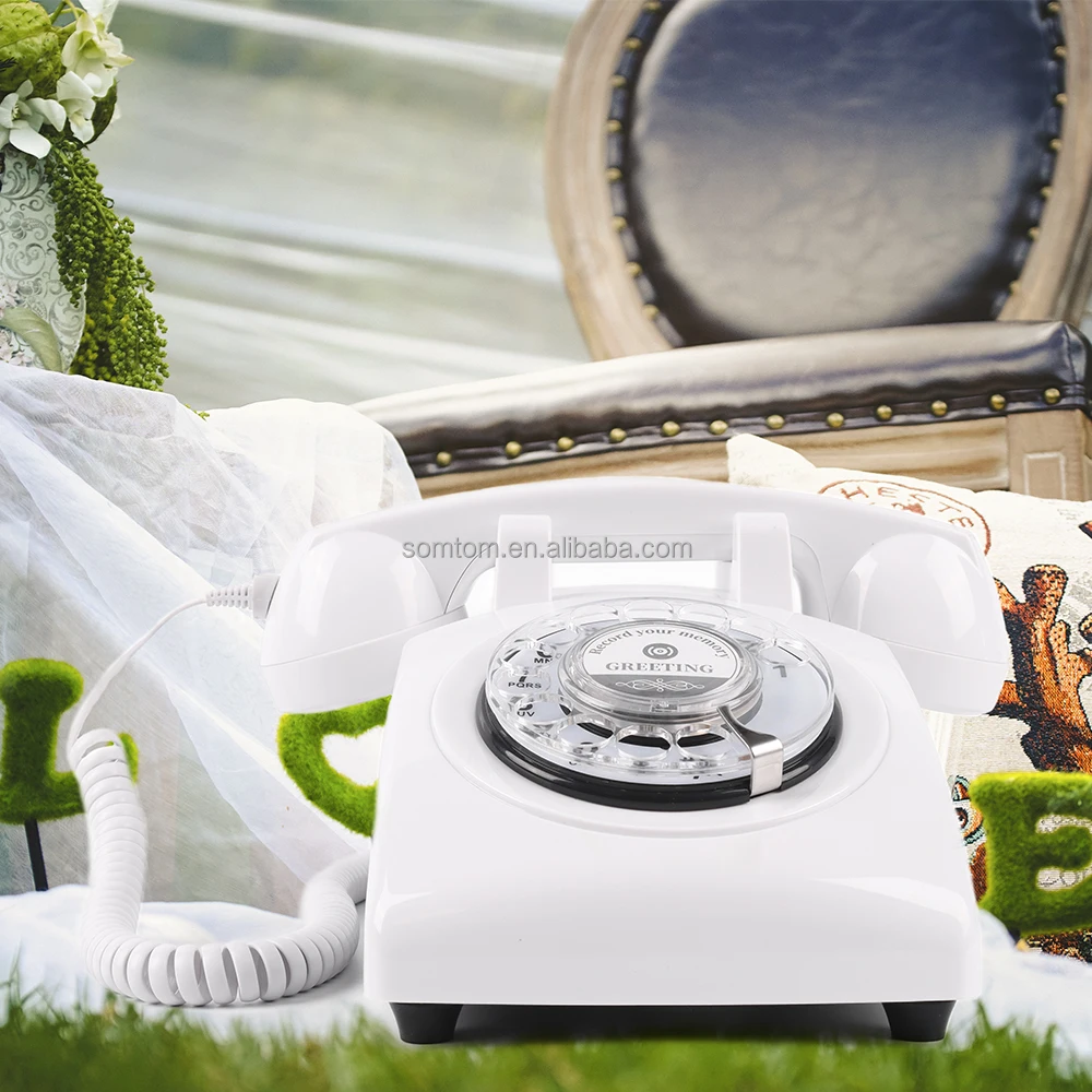 Wedding Audio Guestbook Rotary Audio Antique Telephones ID Phone Desk Recording Studio Photobooth Decoration Rental Telephone