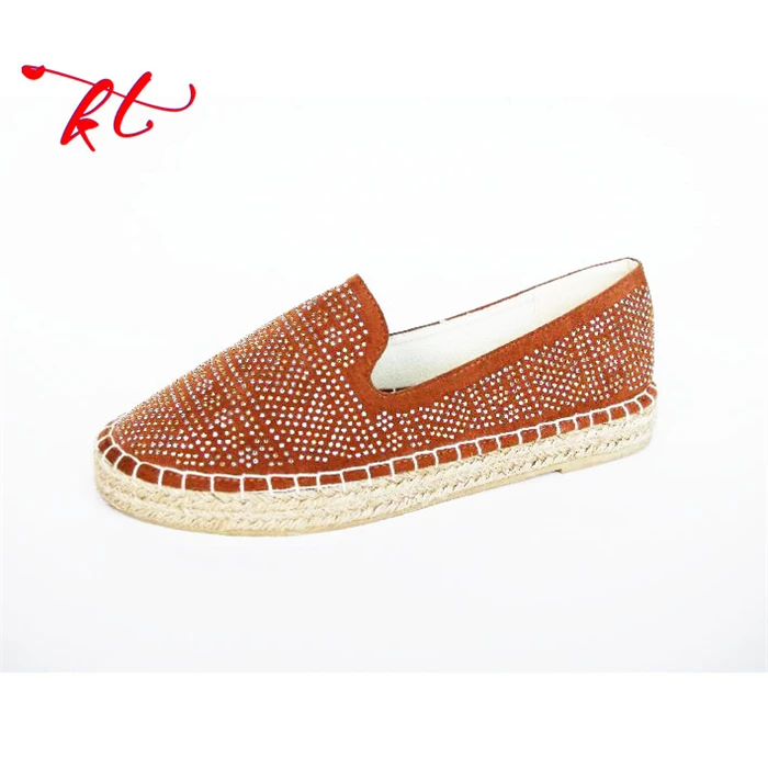 Хит продаж без шнуровки из натуральной пеньки подошва эспадрильи Femme джутовая хэндмейд обувь слипоны ручной работы