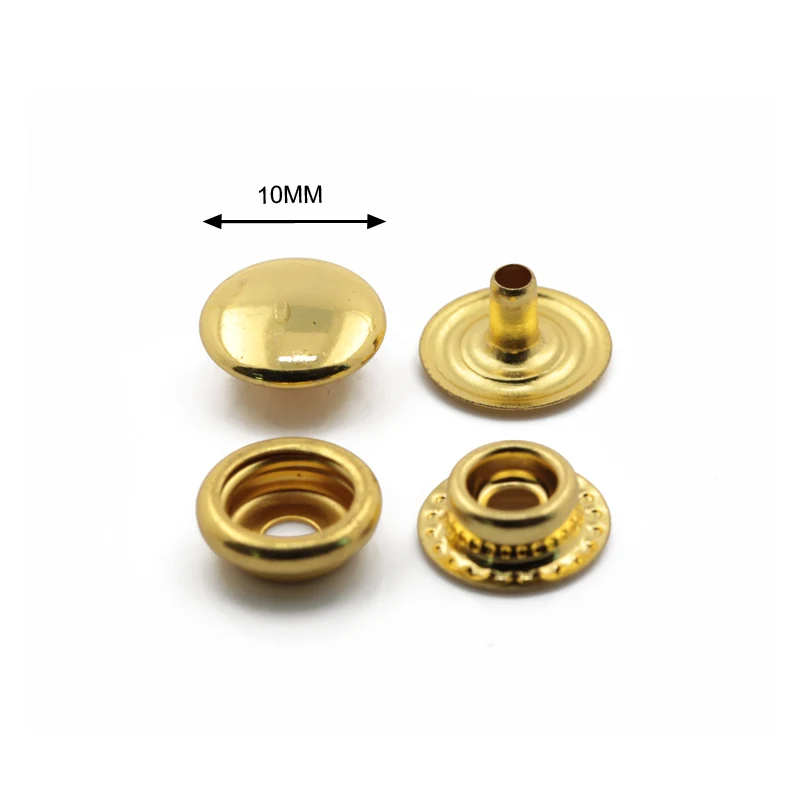 Button press studs brass iron snap button best 10 mm fastener for clothing