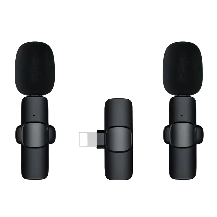 2 In 1 Wireless Lavalier Microphone With Apple Interface For Live/Meeting/Speech