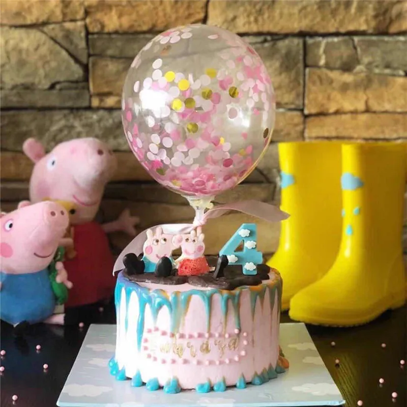
Cake Decoration Round Shape Party Decoration Latex Cake Topper Balloon Confetti Balloon 