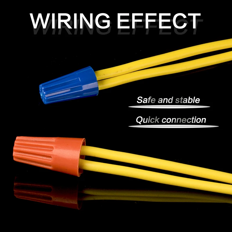 Screw-on wire connector wiring crimping hat screw rotating terminal spring closed terminal twist nut connector terminal hat