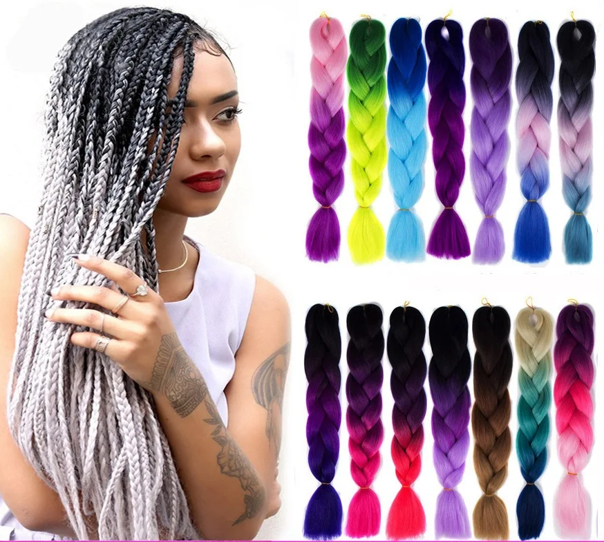 African Big Braid Wig Color Dirty Braid Hair Rope Gradient Chemical Fiber Reggae Hip Hop Dirty Braid