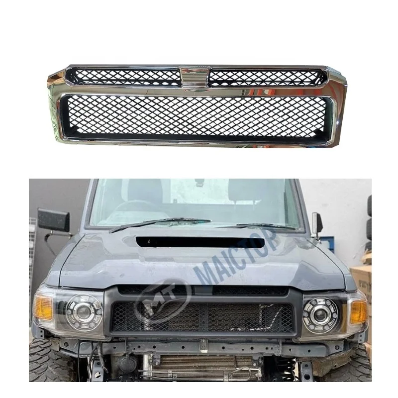 Maictop Auto Parts Full Chrome Front Grille for HZJ79 FJ79 FJ75 Land Cruiser Pick up Grills