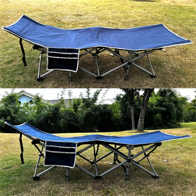 WILD CLOUD Updated 1200D Oxford double layer Fabric Folding Bed Aluminum Cots for Camping Outdoor