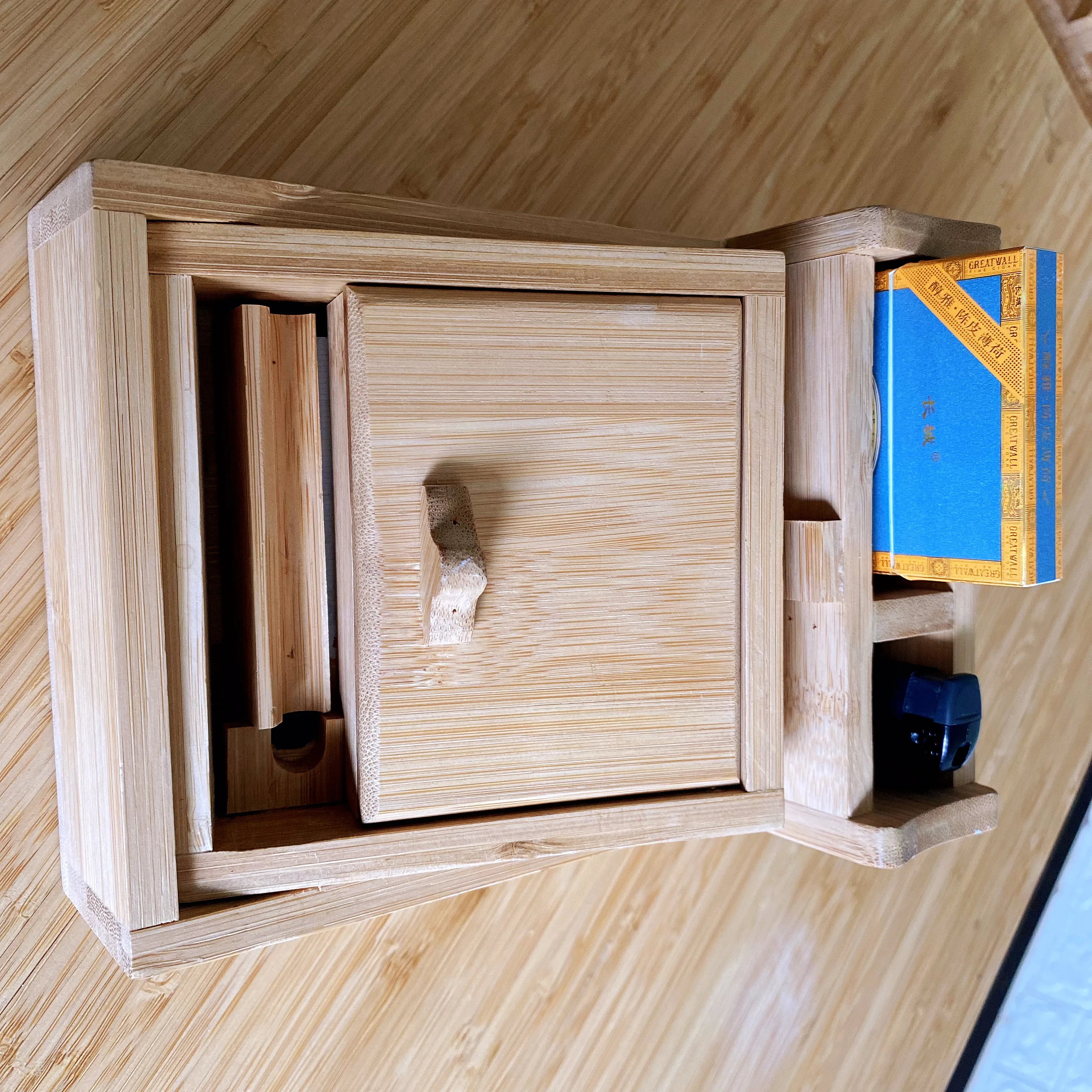 New Fashion Wholesale Bamboo Tobacco Case Storage Automatic Cigarette Holder Box Case