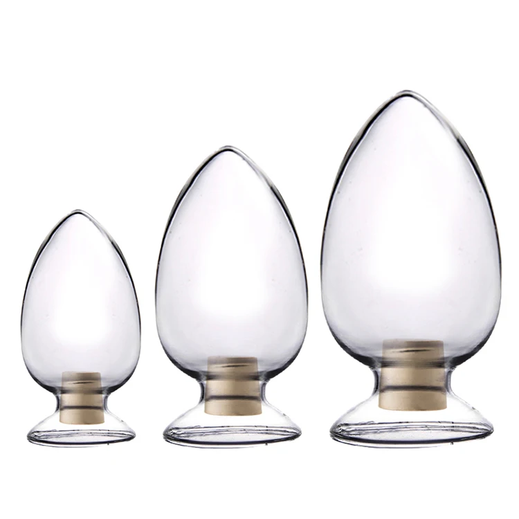 Conical Chicken Heart Bottle Glass Sample Plug Seed Bottle