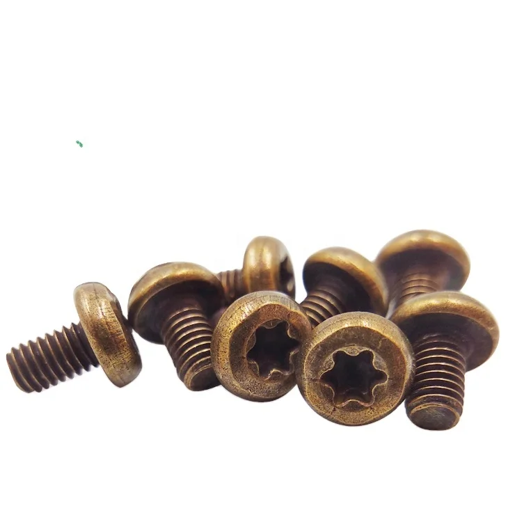 Euro Machine Screws Bronze Color Pan Head With Torx Slot