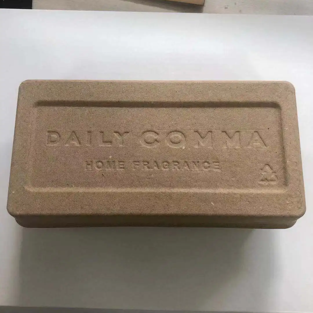 China Factory Free Design bio degradable cosmetic packaging box pulp molded gift box