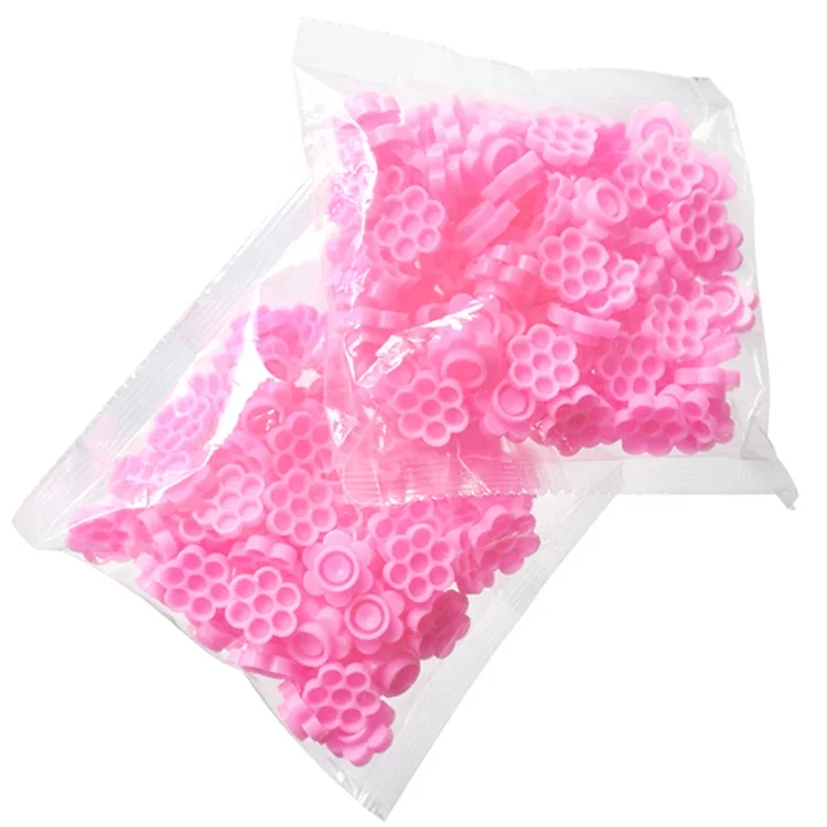 Wholesale Price Disposable Private Pink Glue Holder Pallet Eyelash Extension Adhesive Gasket